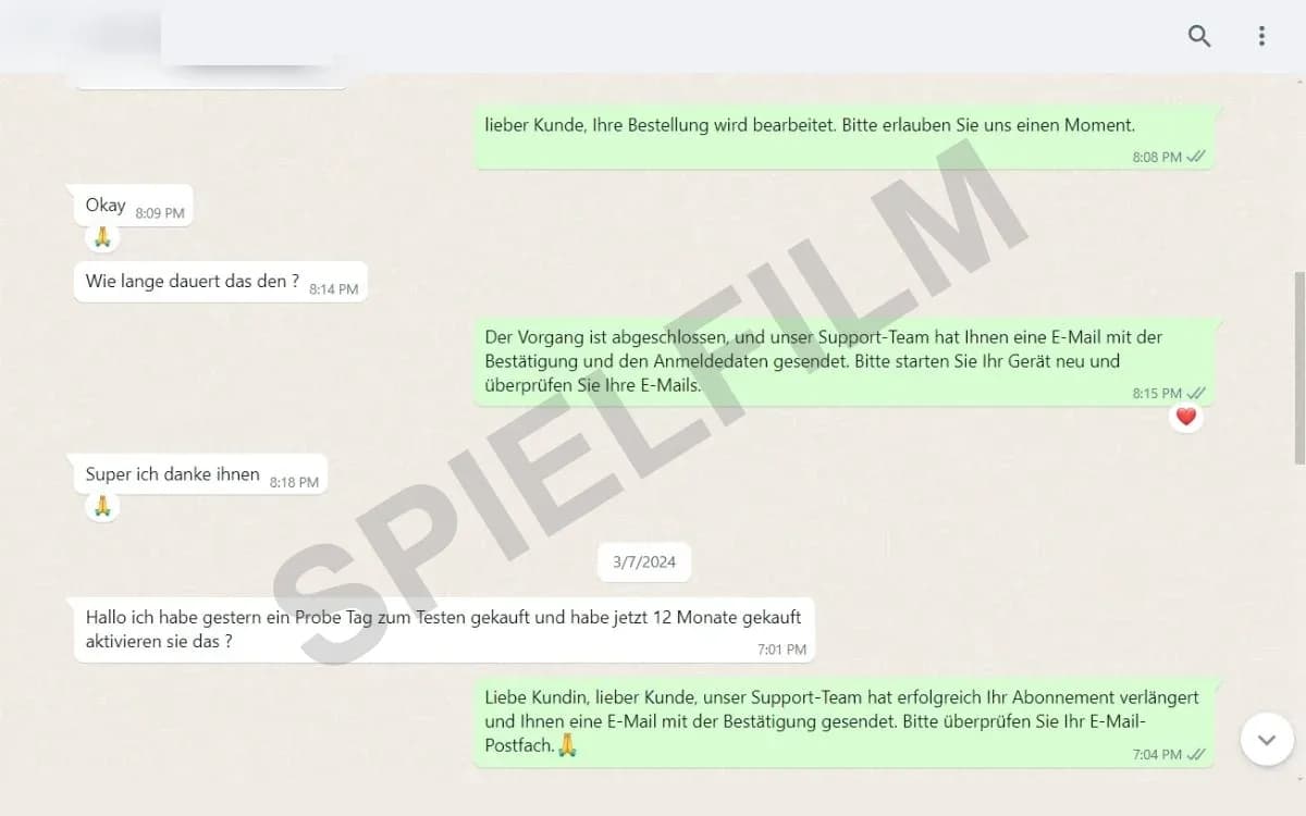 Kundenchat auf WhatsApp: Nach dem Testtag zum Jahrespaket